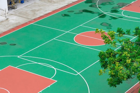 professional basketball court
